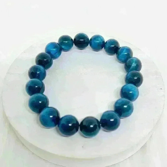Blue Tiger Eye Stone Bracelet - Picture 2 of 7
